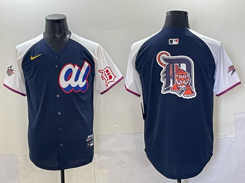 Men 2025 Detroit Tigers blank Blue MLB All Star Game Nike jersey 001